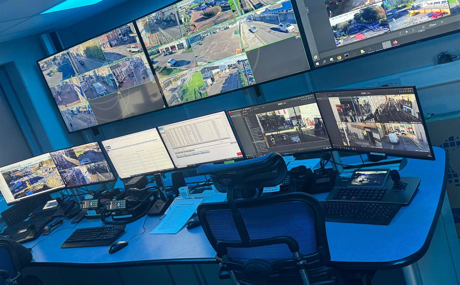 Swale council's CCTV control room in Sittingbourne. Picture: Swale council