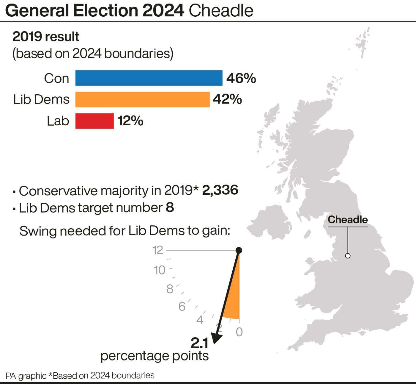 A profile of Cheadle constituency (PA Graphics)