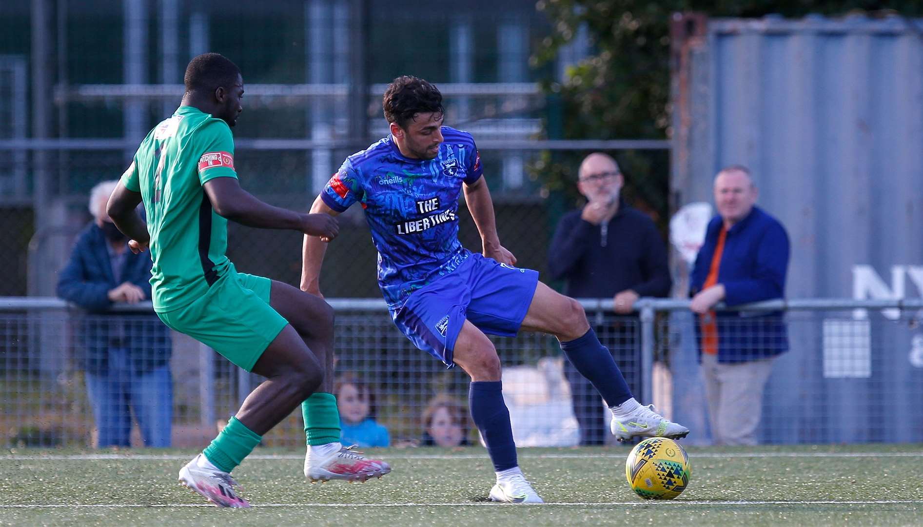 Margate's James Bessey-Saldanha netted the only goal in their Velocity Cup win over Folkestone. Picture: Andy Jones