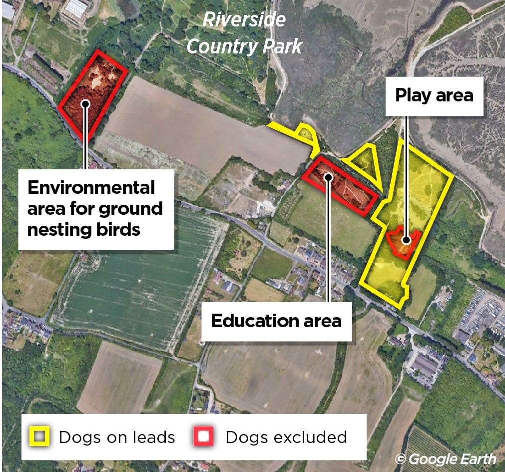 Riverside Country Park is one of those which would see dog exclusion areas and areas where dogs must be on leads