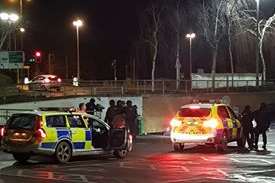 Armed police outside Asda in Chatham