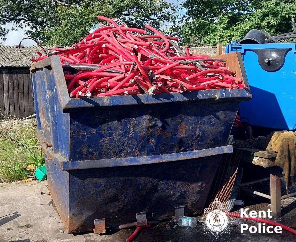 Cables were stolen from telecoms boxes. Picture: Kent Police