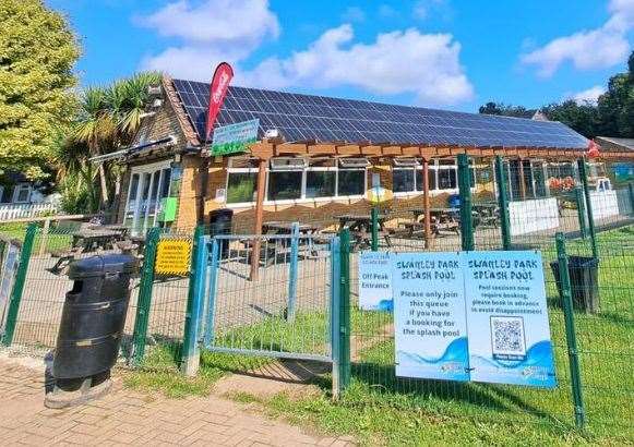 Solar panels have been installed at Swanley Park in an effort to reduce carbon emissions and to save money. Picture: Sunpower Services