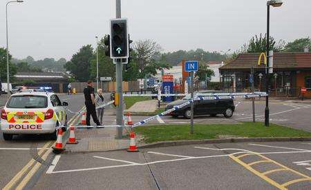 The scene outside McDonald's Strood