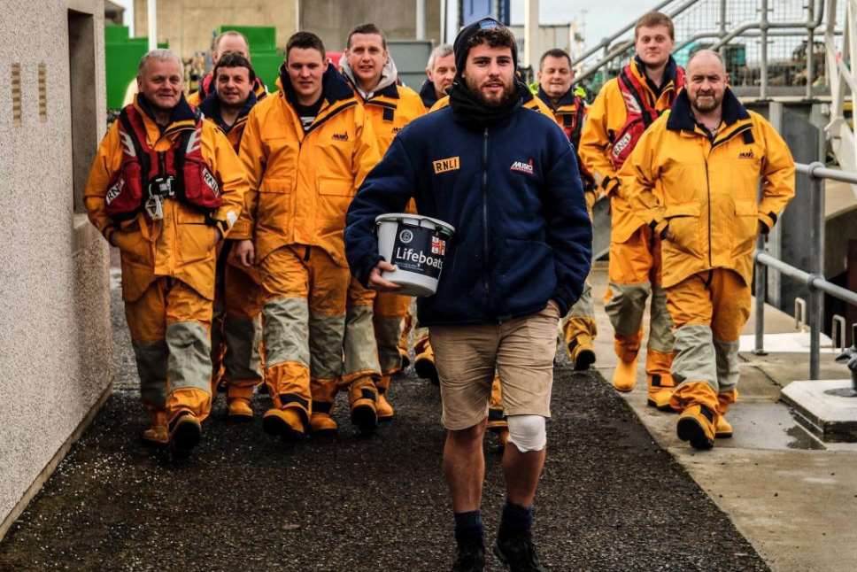 He has so far raised more £60k. Pic: RNLI