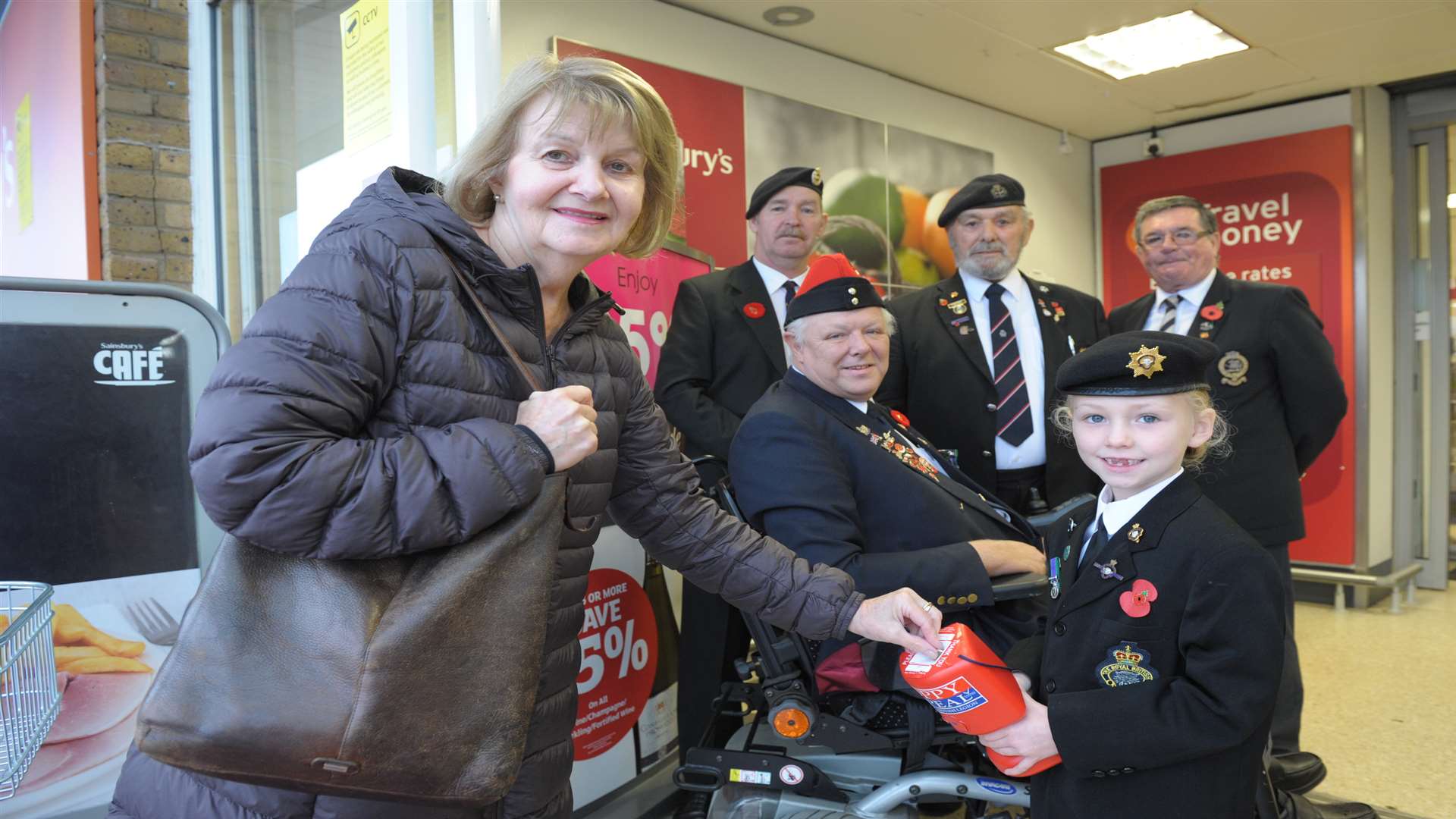 Emily-Rose was joined by seasoned British Legion members