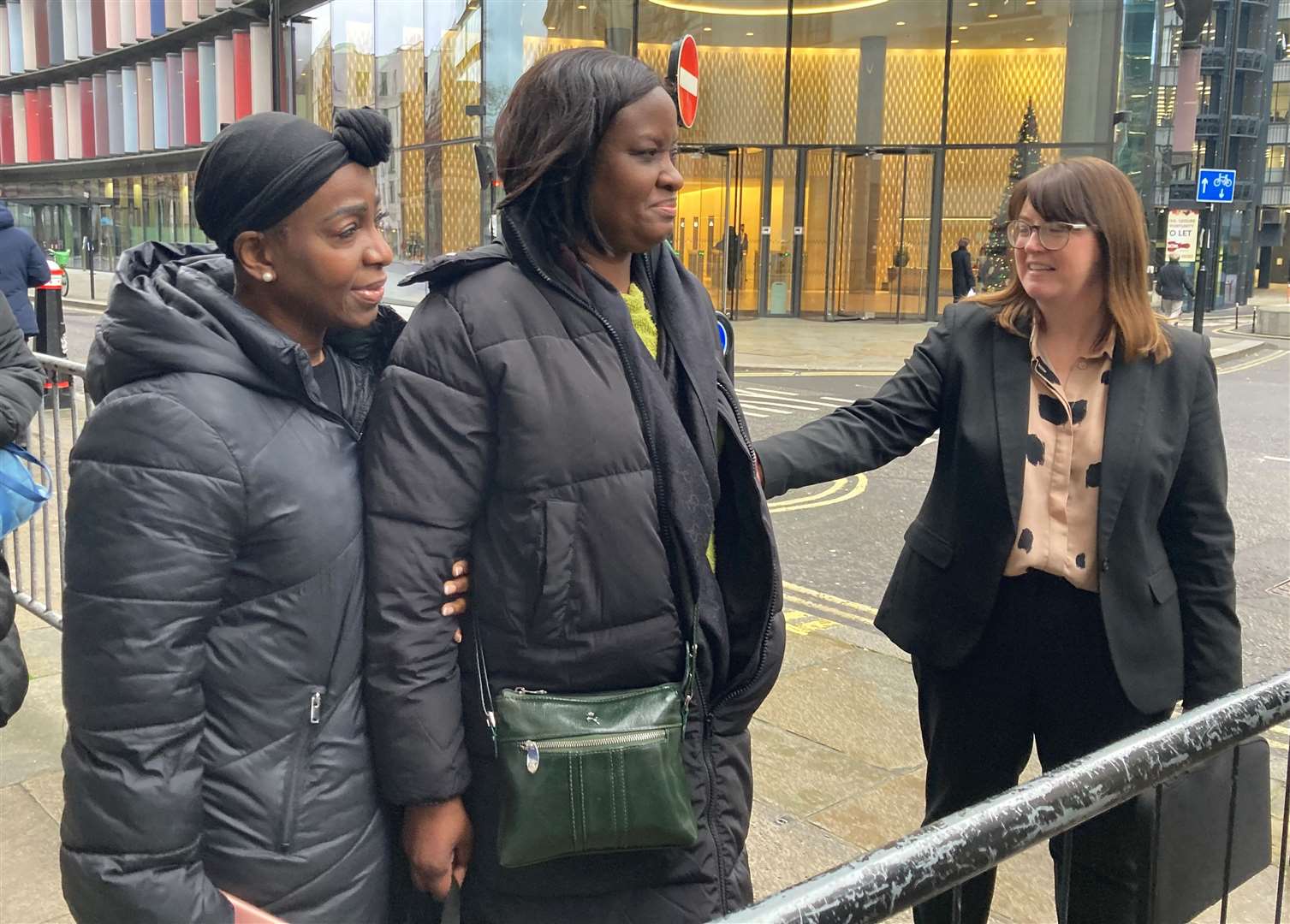 Relatives of the victims spoke to the media outside the Old Bailey (Emily Pennink/PA)