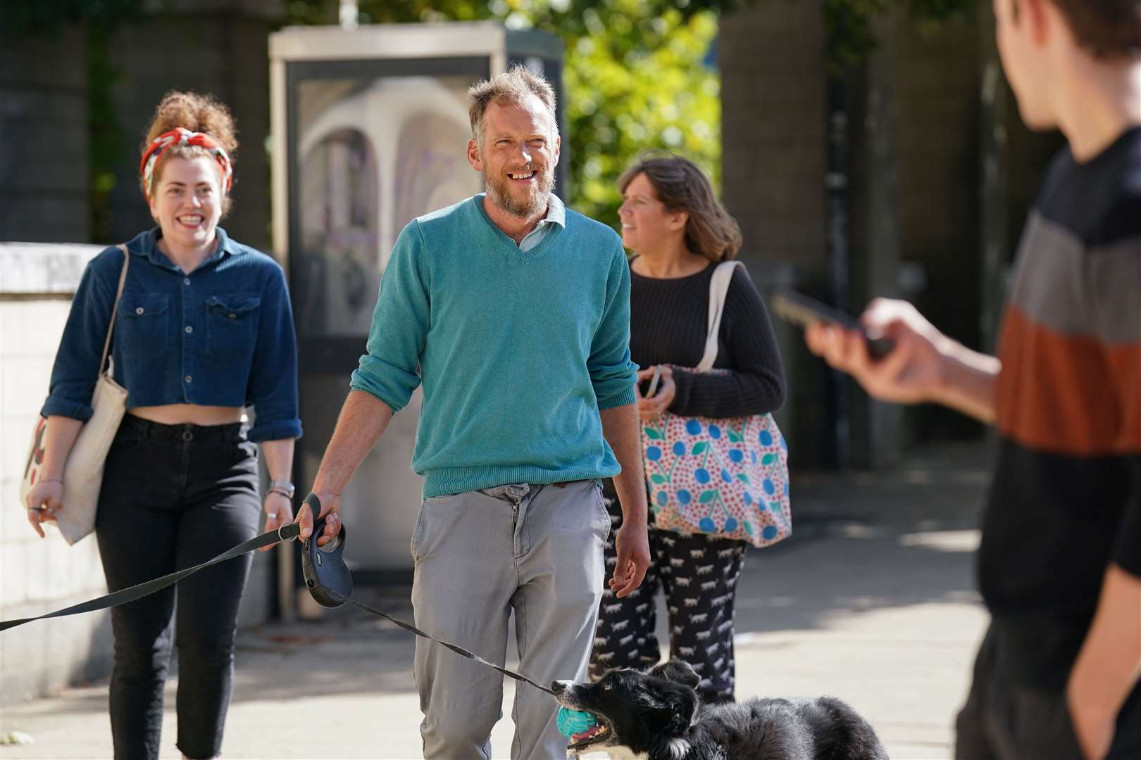 Left to right, Emily Brocklebank, David Baldwin, Bethany Mogie and Alasdair Gibson arrive at Northampton Crown Court (Joe Giddens/PA)