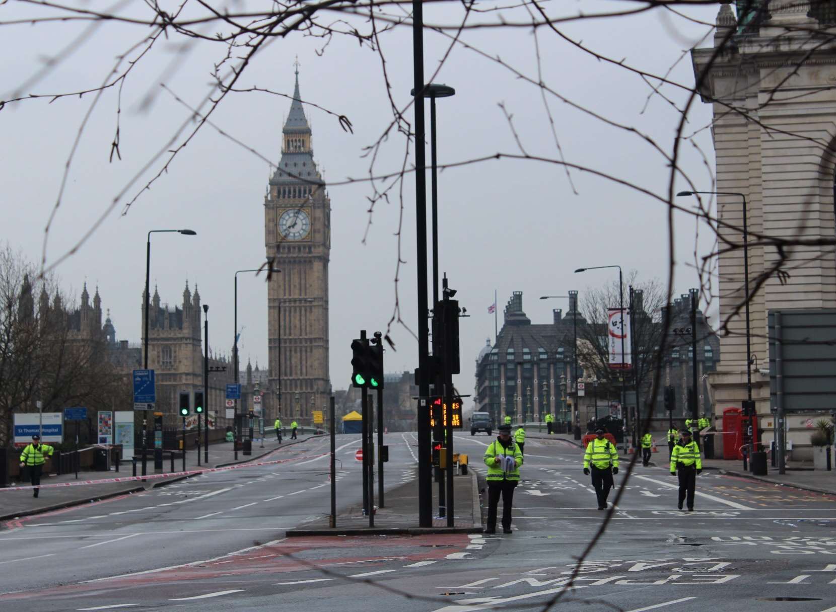 Westminster in the aftermath of the terror attack. Picture: Ollie Cole