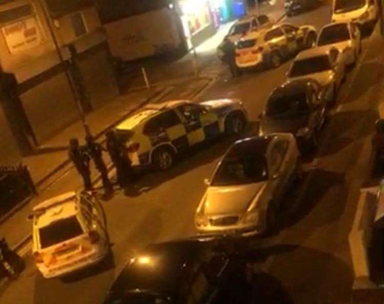 Armed police in Luton Road, Chatham