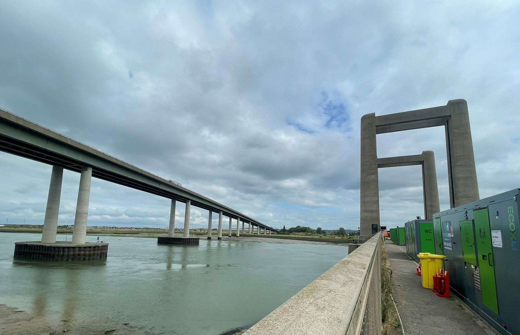 The Kingsferry Bridge and the Sheppey Bridge which connect the Island with mainland Kent. Picture: Joe Crossley