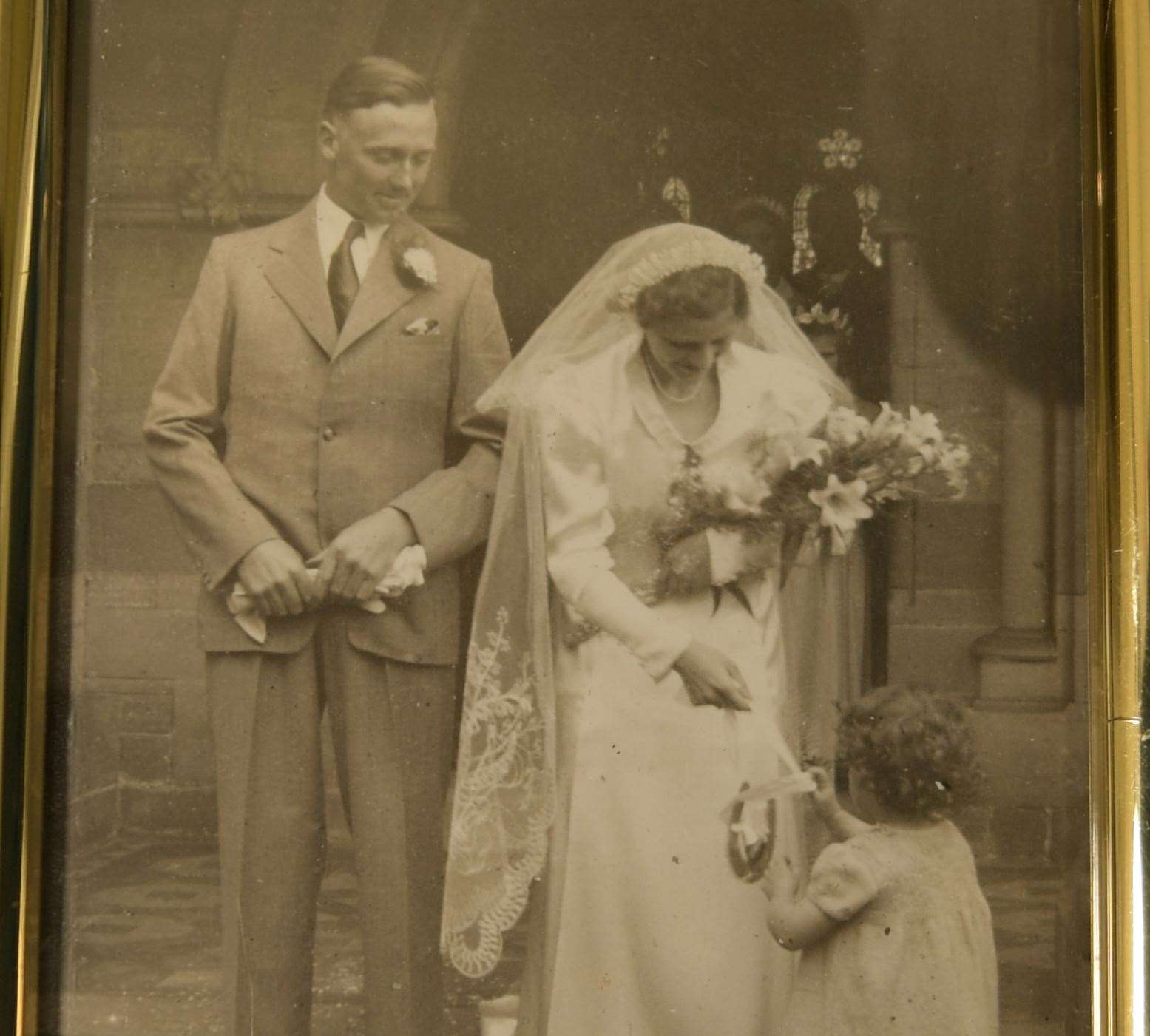 Julia and her husband on their wedding day. Picture: Barry Goodwin