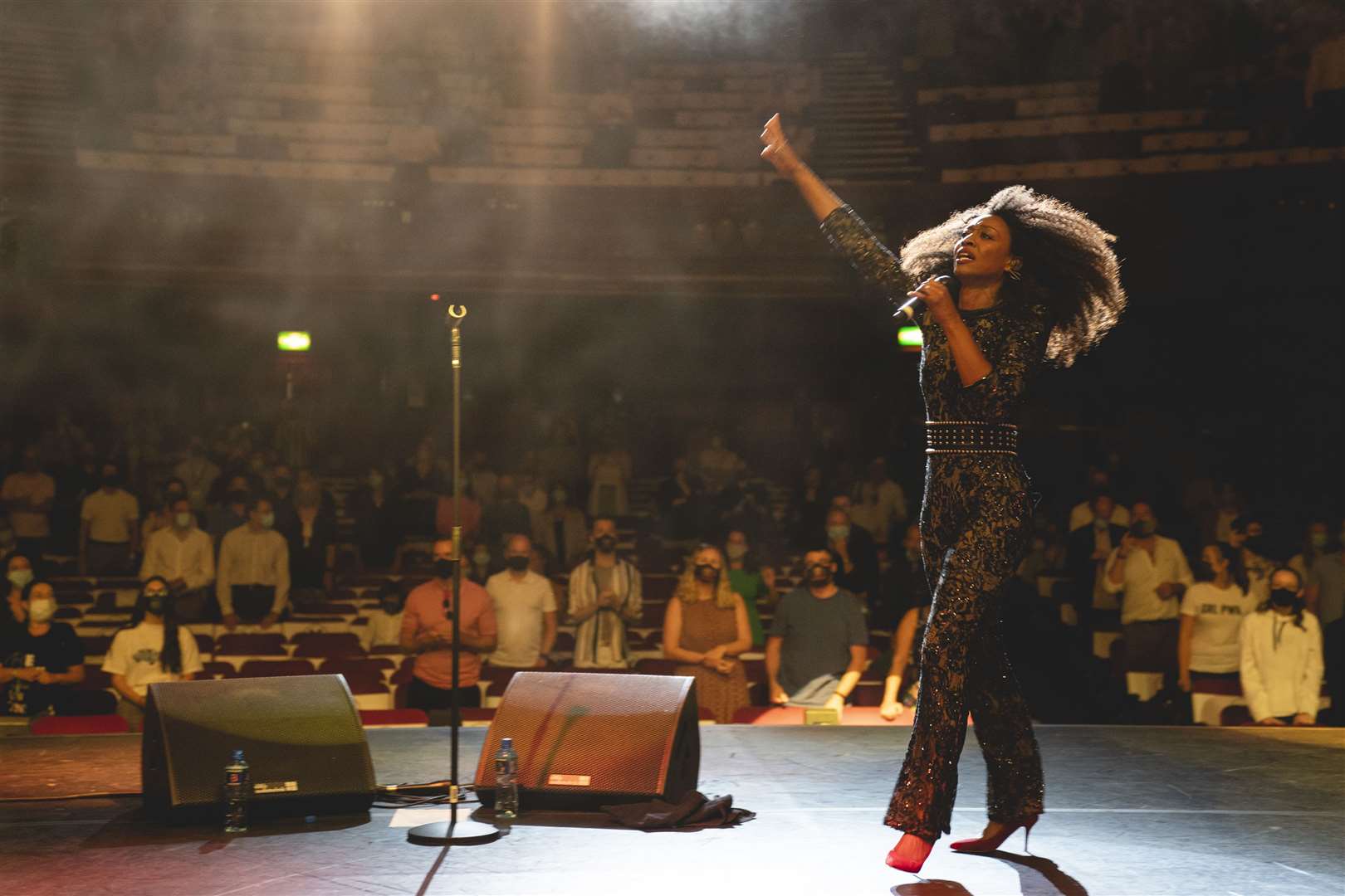 A socially distanced performance at the London Palladium (Andy Paradise/PA)