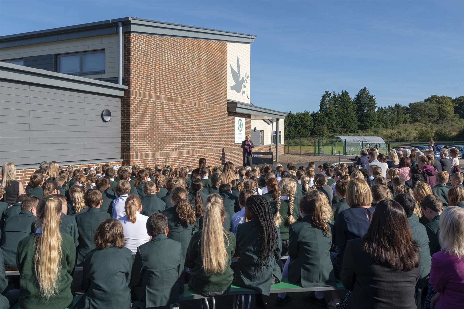 The opening ceremony for the new Platt School: Picture: Scott Wishart