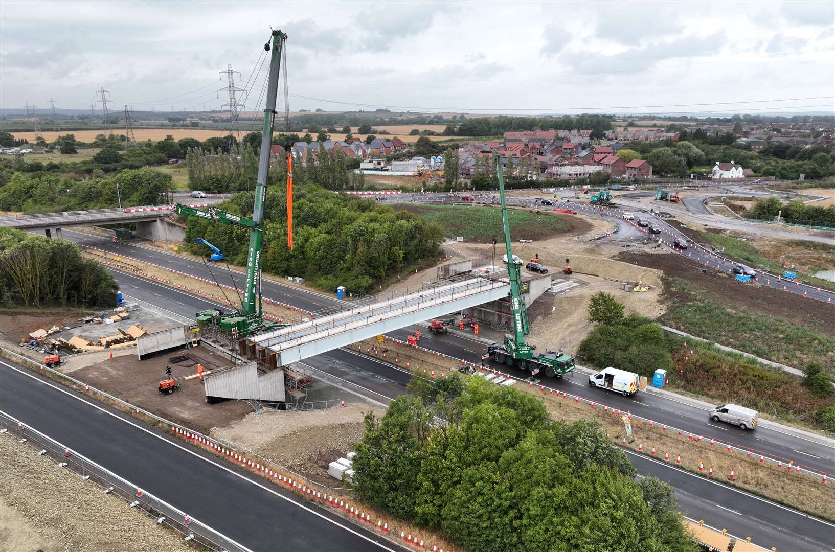 The A249 Grovehurst Road work site near Iwade and Kemsley. Picture: Phil Drew