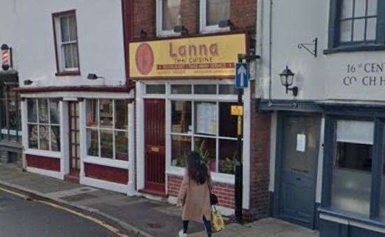 Lanna Thai in Dover Street, Canterbury has been given a hygiene rating of one. Picture: Google