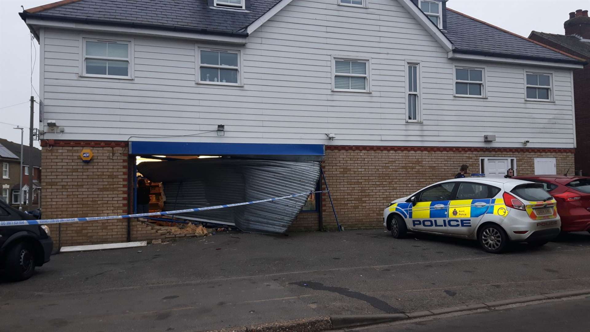 A vehicle smashed into the shop at Orchard Avenue, Deal