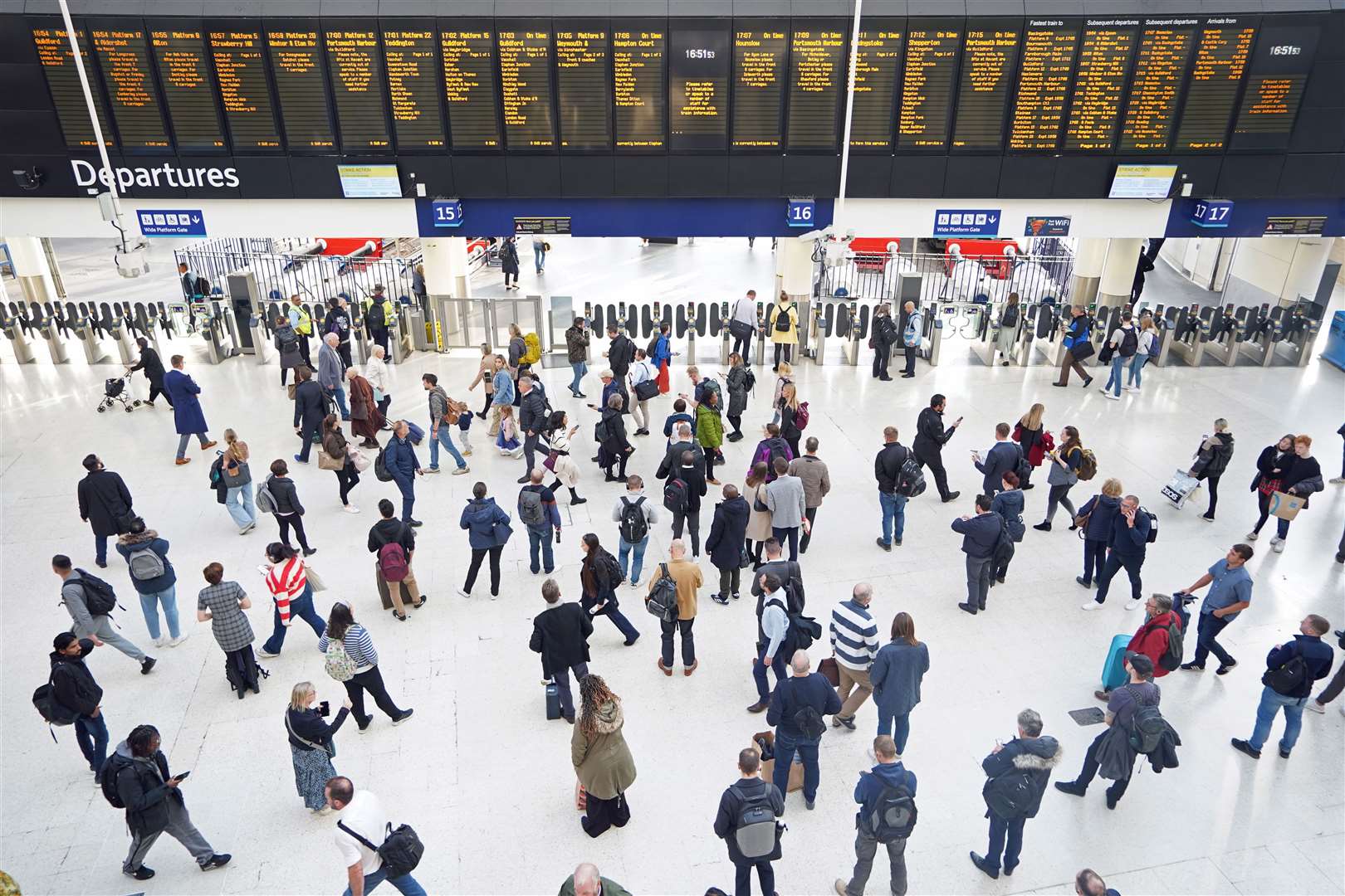 London Waterloo station is likely to be busy (James Manning/PA)