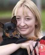 ANIMAL LOVER: Victoria Smith and her pet Macy after winning first prize at a dog show at Elvington last November. Picture: PAUL DENNIS