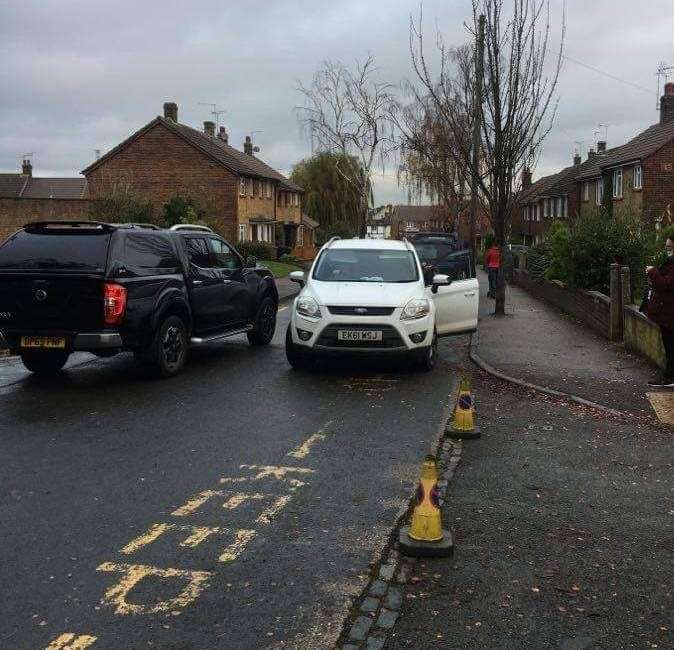 Previous issues with parking and cars stopping to drop children off at Manor Community Primary in Swanscombe were highlighted and markers put out to reiterate the keep clear zone in front of the school