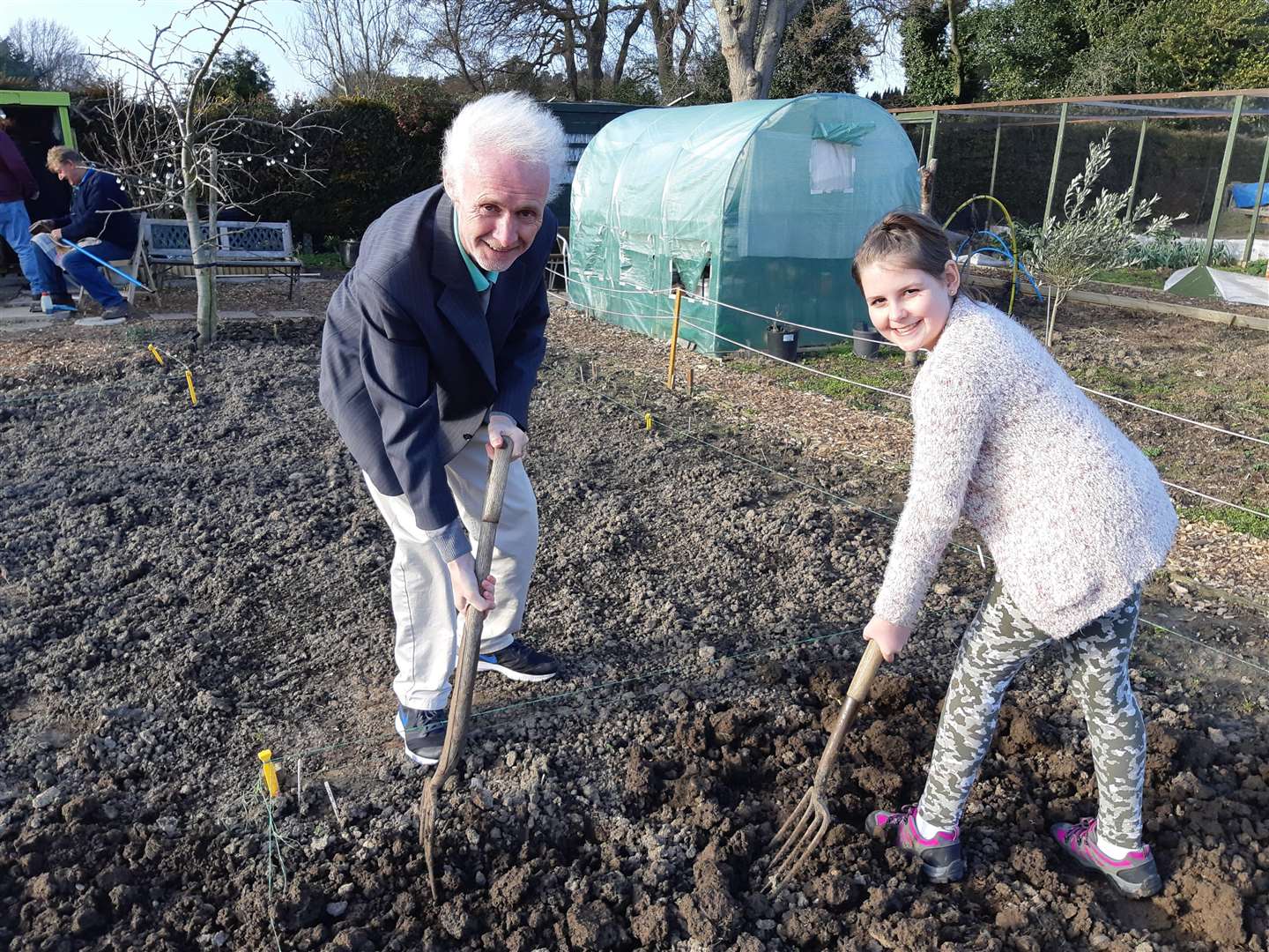 Tony Morgan and Elliana Carr-Heath get to work