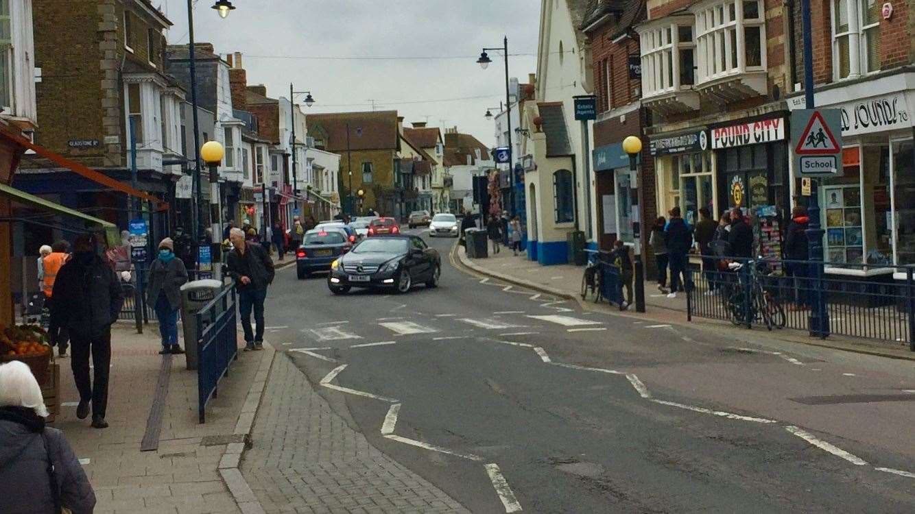 The assault happened in Whitstable high street