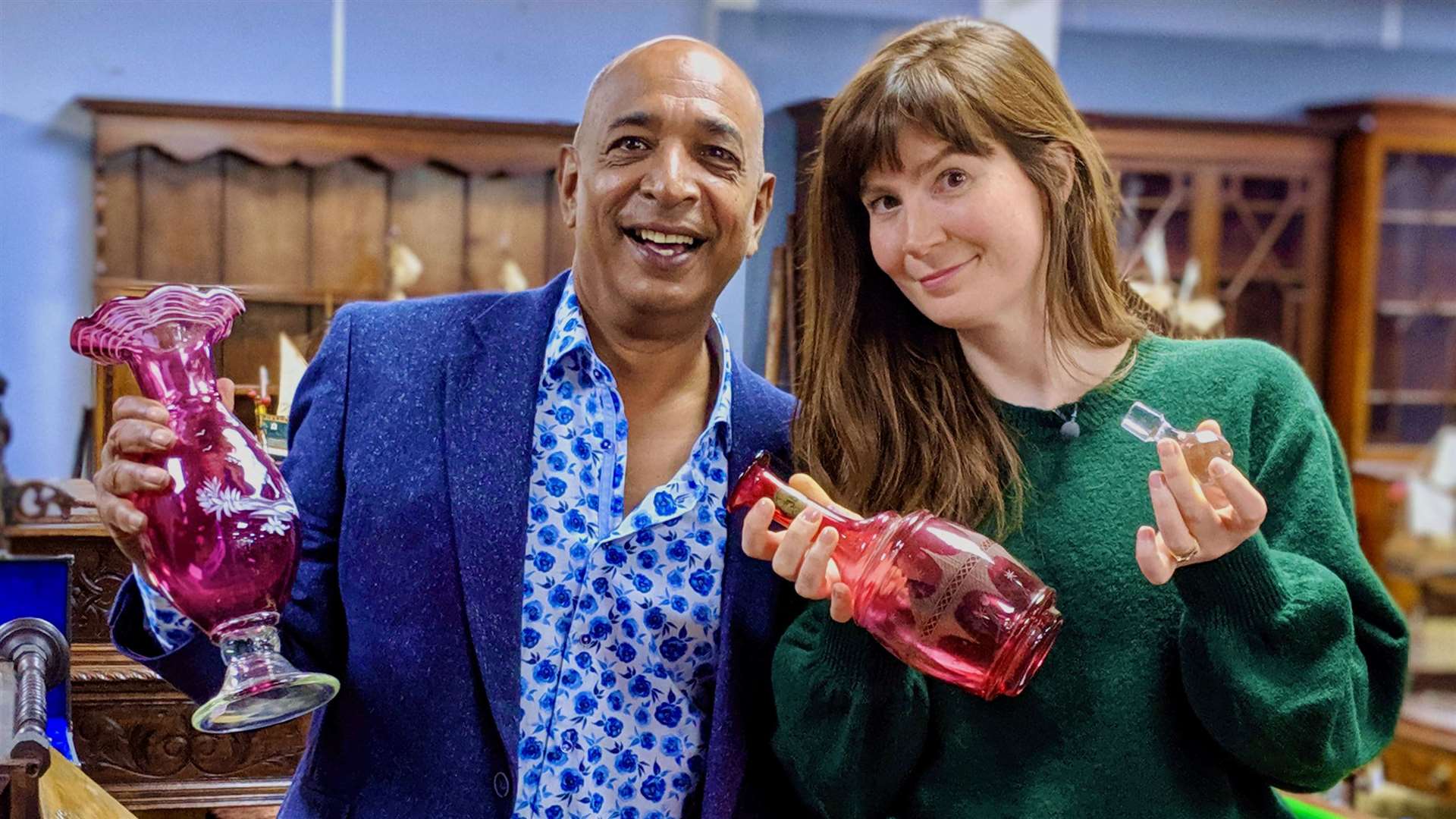 Raj Bisram and Natasha Raskin-Sharp are setting off across Kent in search of antiques (27434963)