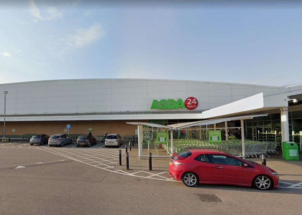Plans to build a fast food drive thru restaurant in the existing car park at Asda Greenhithe are expected to be approved. Photo: Google
