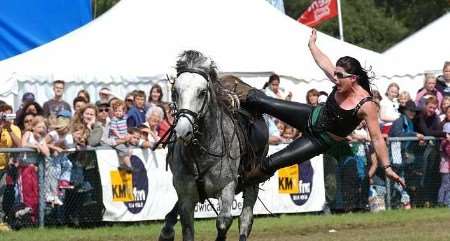 Apocalypse perform their extreme show in the Falmouth Ring. Picture: MATT WALKER