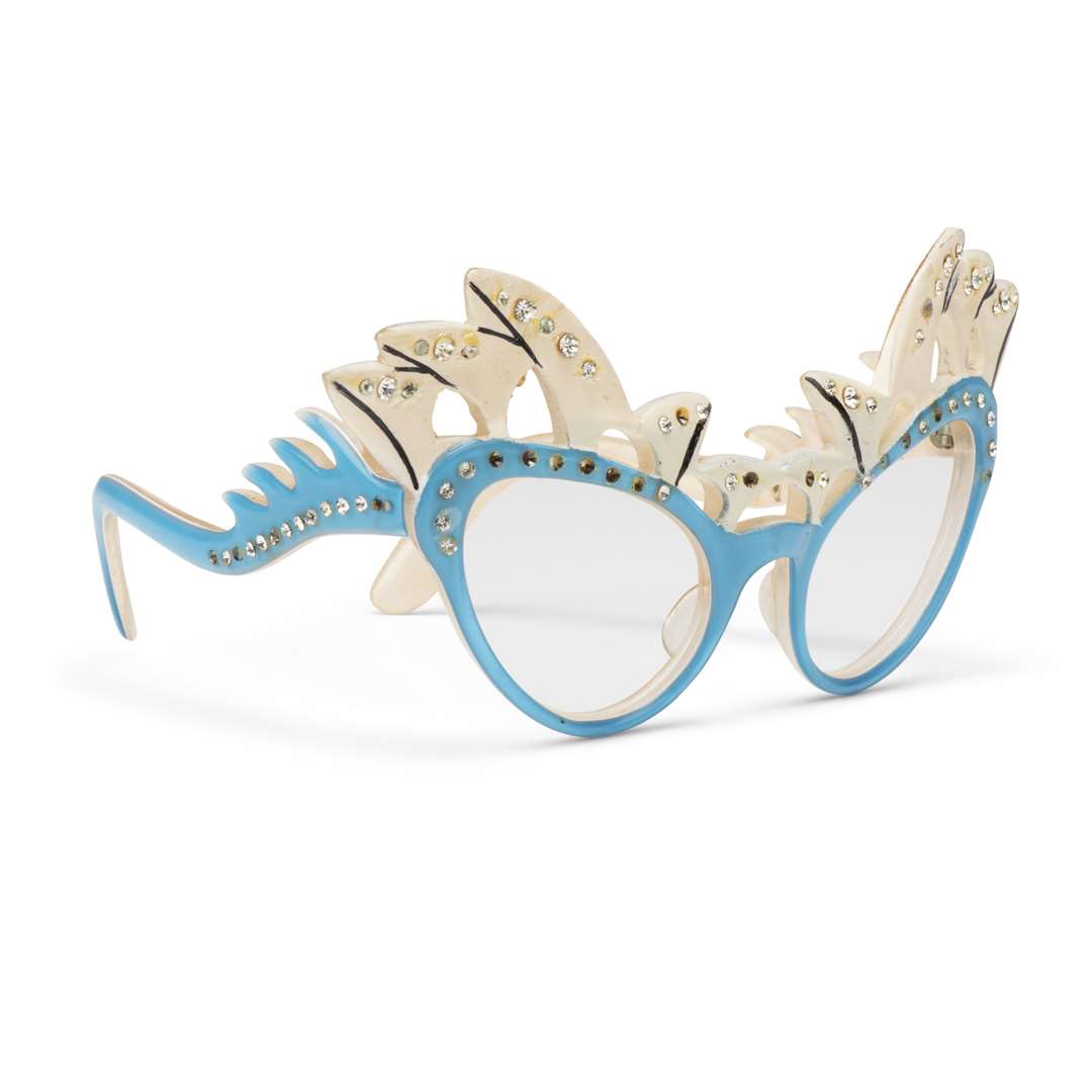 A pair of diamante-encrusted spectacles features in the auction (Christie’s)