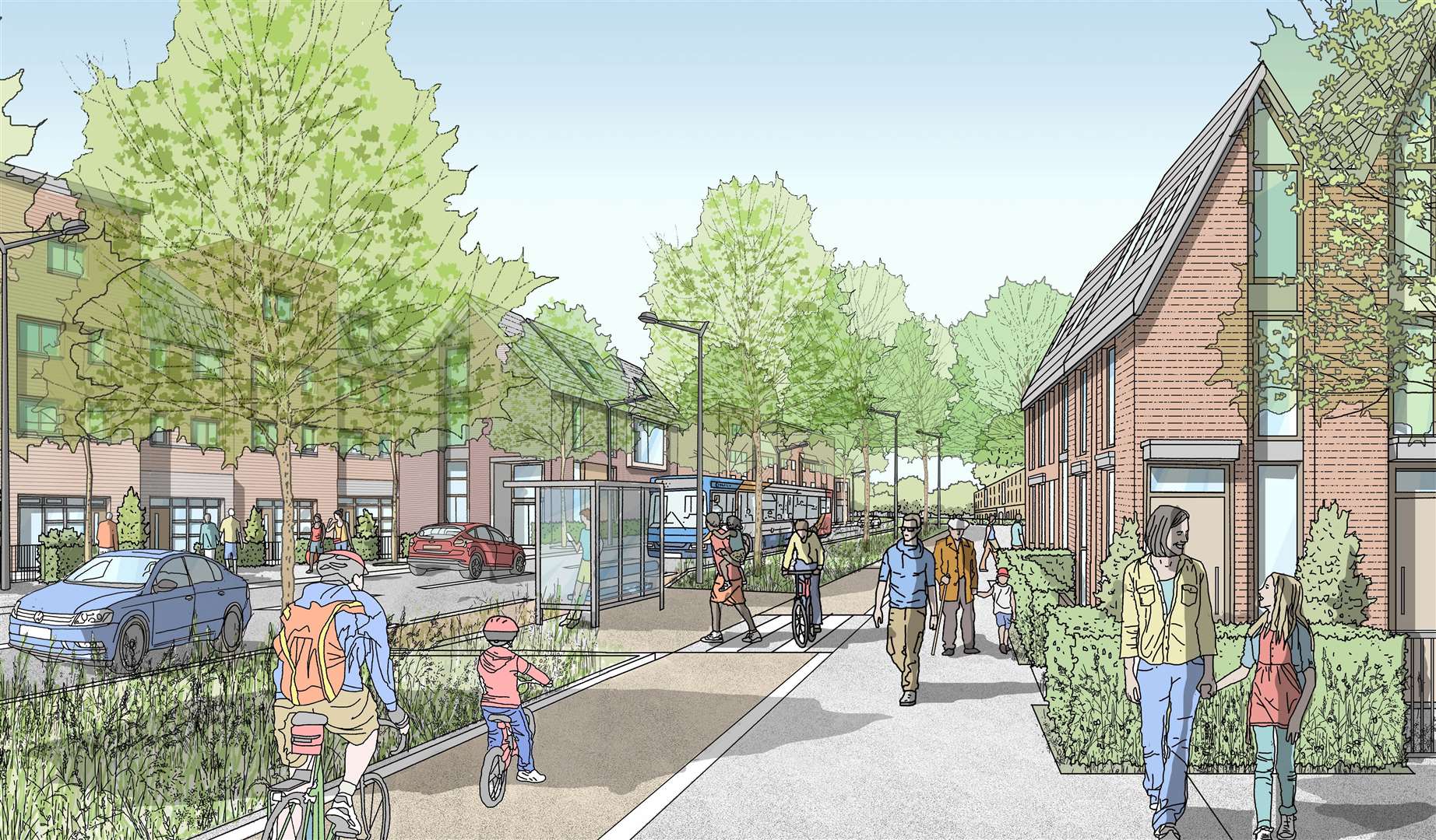 The first 8,500 homes at Otterpool Park were approved in April 2023. Picture: Folkestone and Hythe District Council