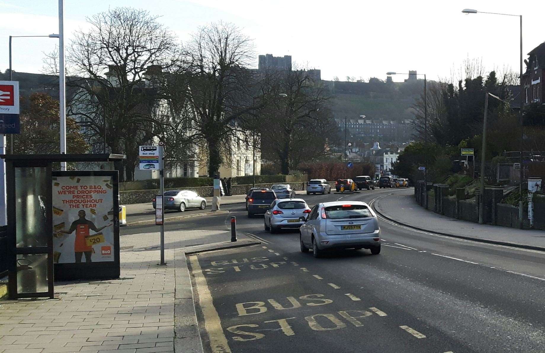 Folkestone Road by Dover Priory Station where the abduction happened