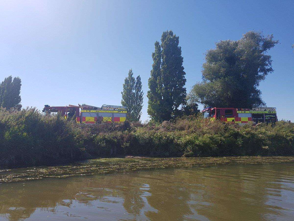 Fire engines at the scene. Picture: Paul Letham