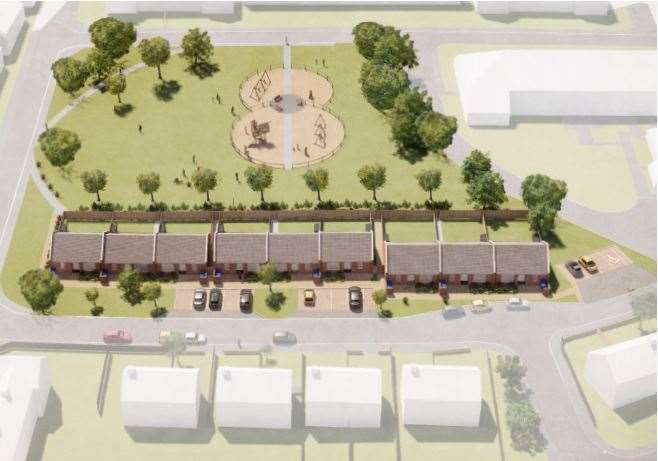 Artist impression of what the nine bungalows in Sturry Way Park, Twydall will look like. Picture: Medway Council.