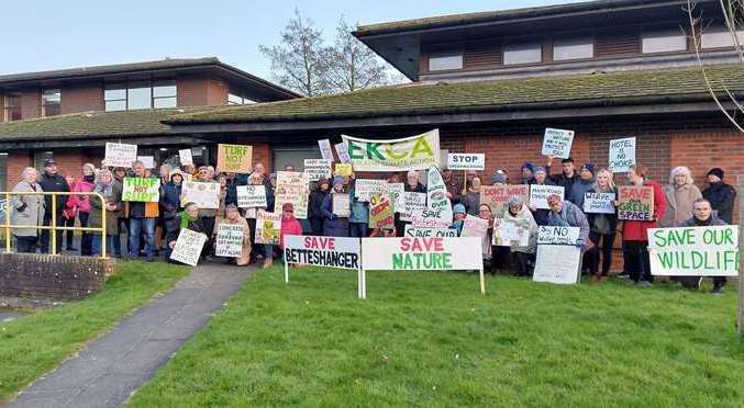 Scores of protesters turned up to fight the development of Betteshanger Country Park in March, but both applications were approved by Dover District Council