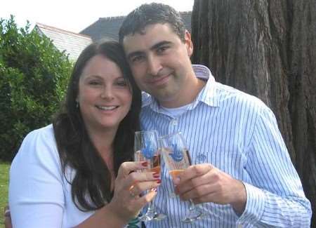 CELEBRATION TIME: Lucky pair Neil Chester and his wife Kate. Picture: KIM SANDERS