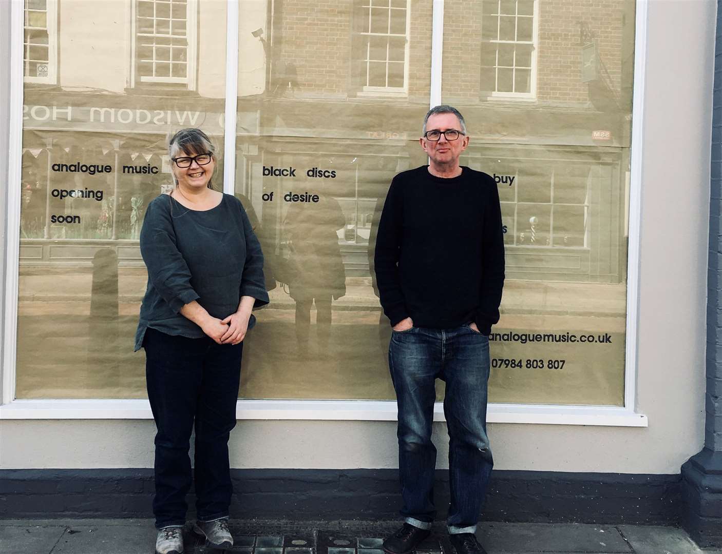 Alistair Taylor and Hannah Knowlton at their new vinyl shop, Analogue Music in Rochester