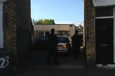 Police at the scene of a reported stabbing in Sheerness