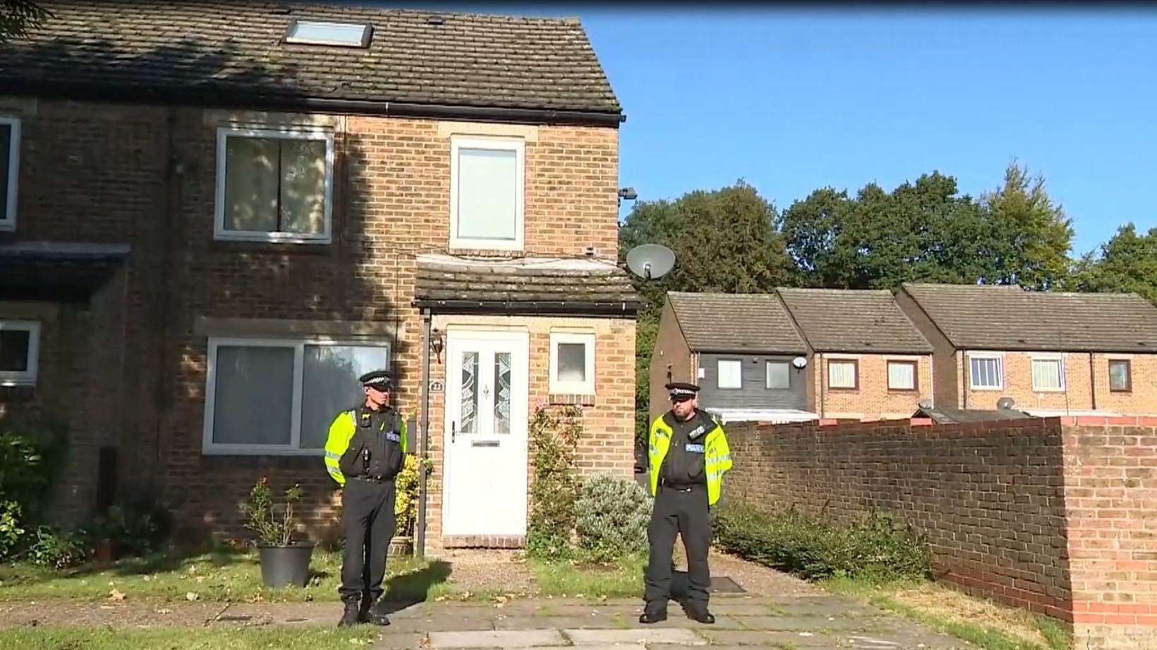 Police in Bazes Shaw before the arrival of the jury in the Sarah Wellgreen murder trial