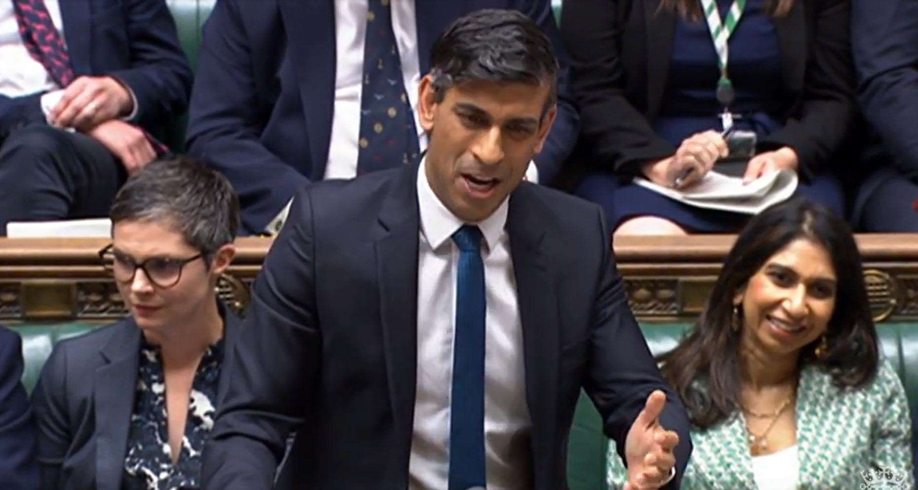 Rishi Sunak speaks during Prime Minister’s Questions (House of Commons/UK Parliament)