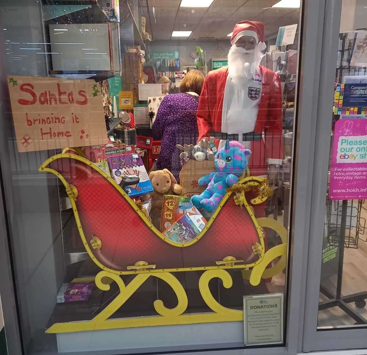 An England football shirt was accidentally sold at the Heart of Kent Hospice store in The Mall, Maidstone. Picture: Yvonne Mannion