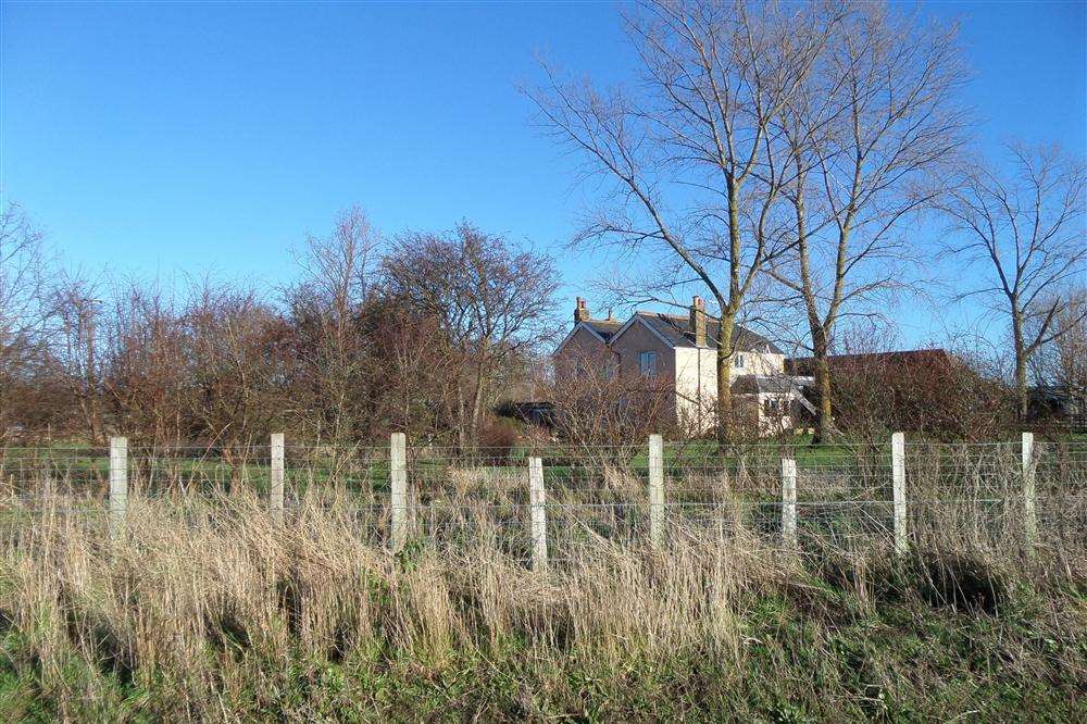 Christine Naden's house pictured from where the first row of solar panels will be installed