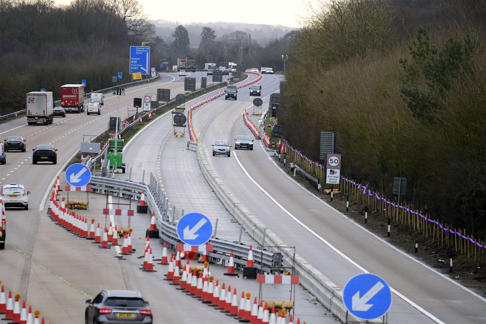 Operation Brock on the M20 at junction 9.Picture: Barry Goodwin.