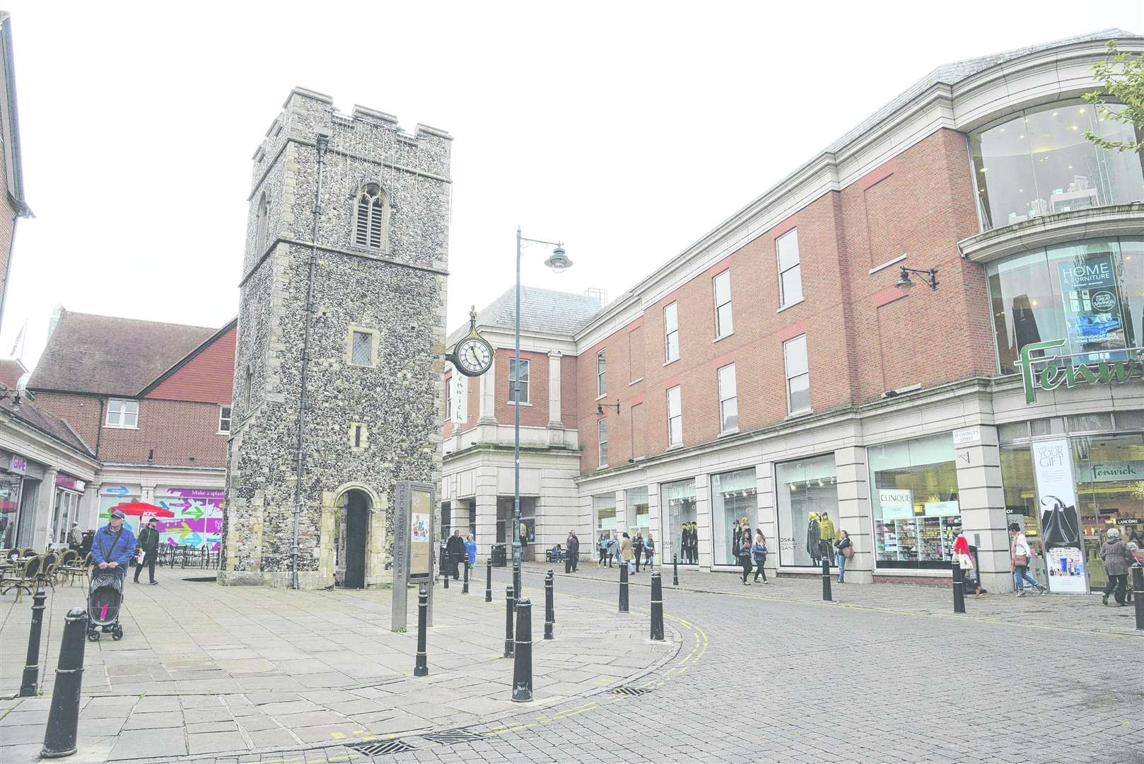 The violence unfolded near the clocktower in the city centre