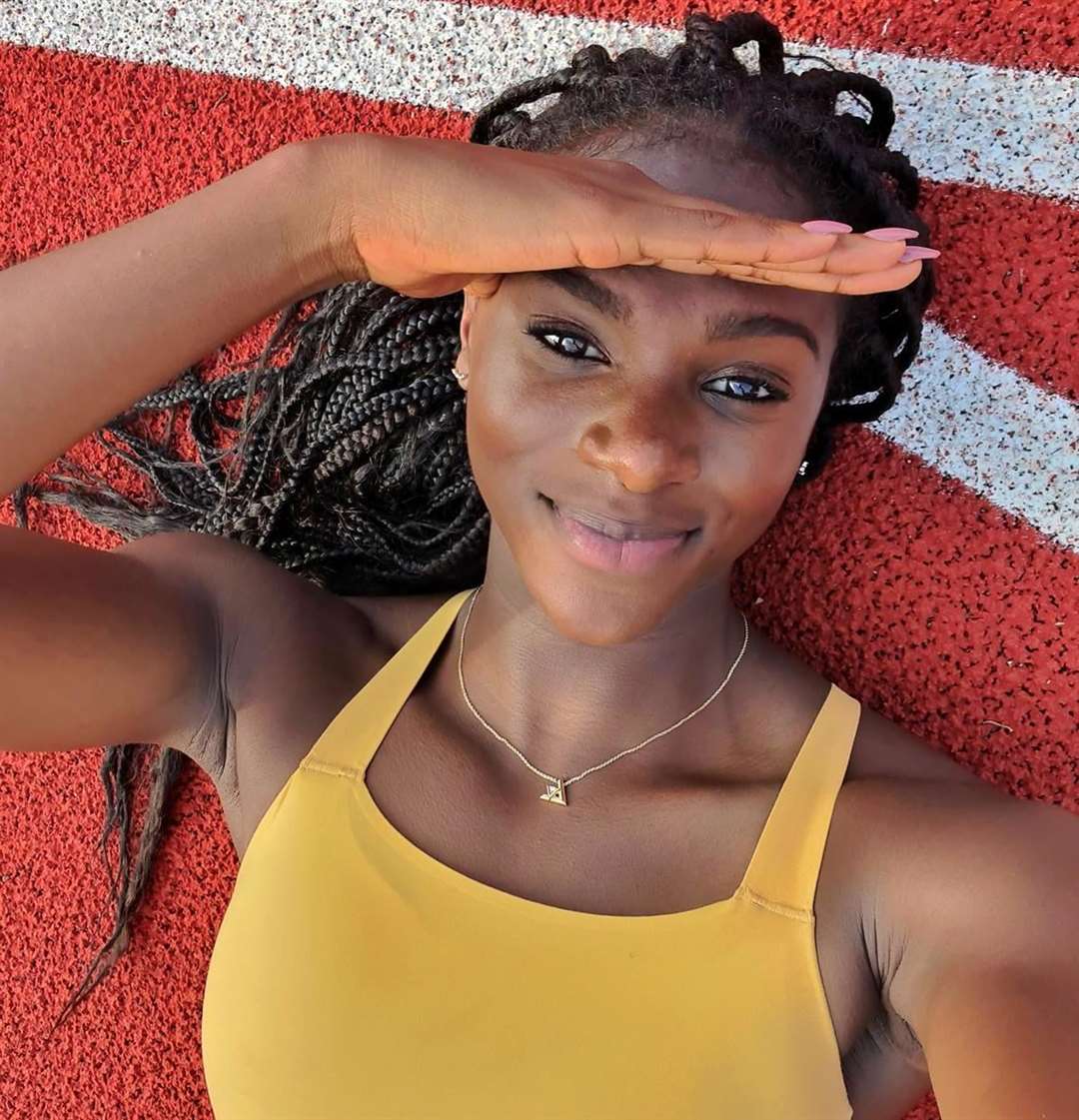 Dina Asher-Smith qualified for the 100m semi-finals without alarm at the Tokyo Olympics. Picture: Dina Asher-Smith / Twitter (49739473)