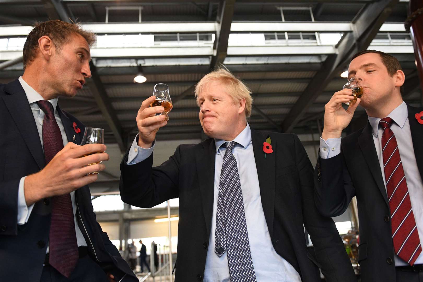 The Prime Minister praised Tory leader Douglas Ross (right) (Stefan Rousseau/PA)