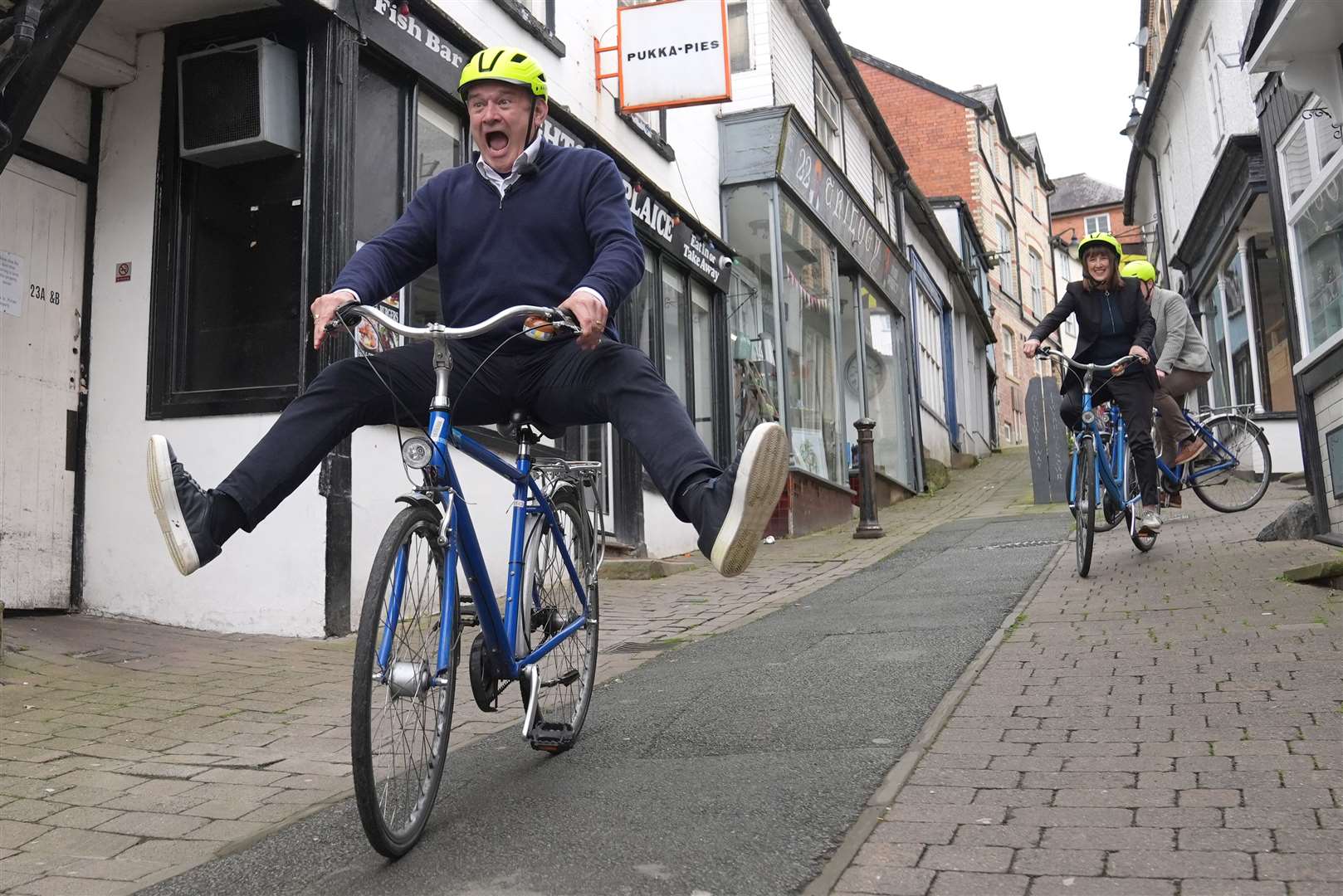 Sir Ed attempted a whole range of action-packed stunts designed to get the voting public’s attention (Jacob King/PA)