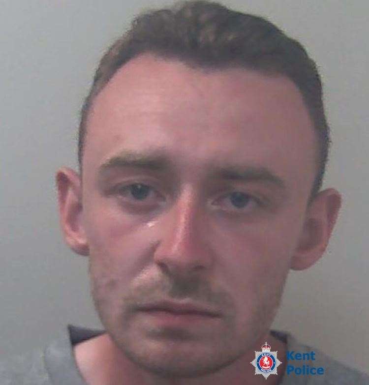 Thomas Arnold, 23, from East Malling, was jailed for driving into a man after a parking dispute. Picture: Kent Police