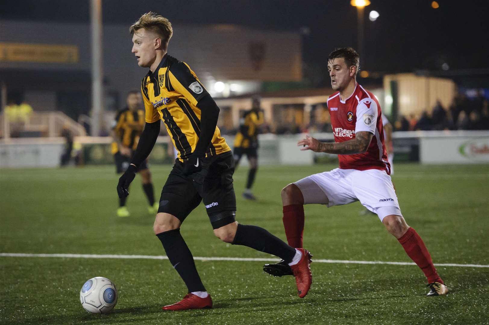 Joe Pigott in action for Maidstone against Ebbsfleet Picture: Andy Jones