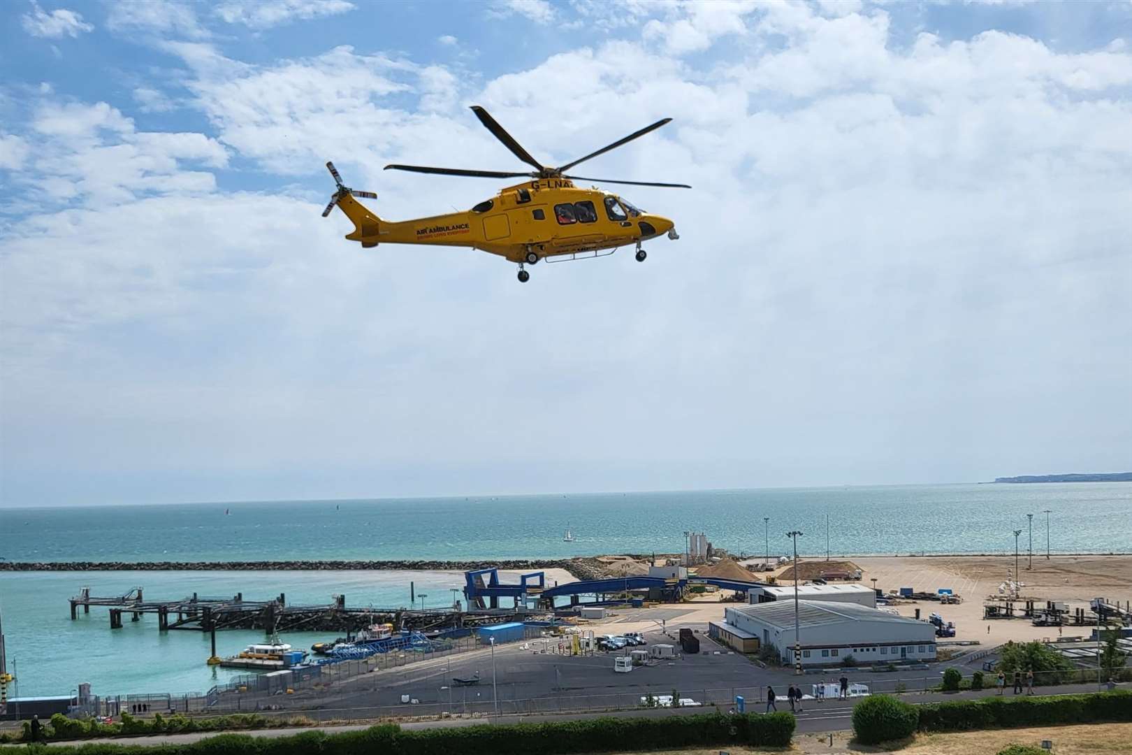 A Coastguard helicopter was called to the incident. Picture: Lisa Elvidge (58512043)